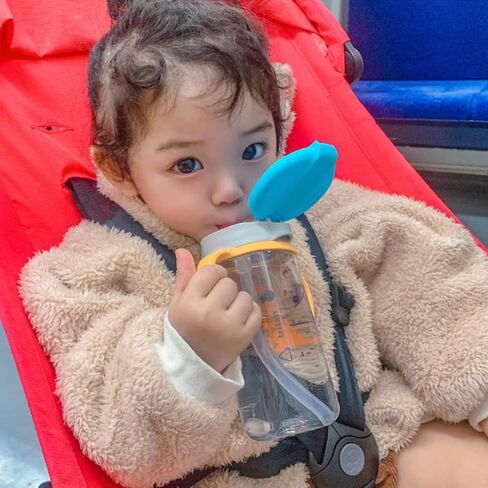 كوب إيفوري تريتان المضاد للانسكاب للأطفال مع قش سيليكون، زجاجة مياه مقاومة للانسكاب للأطفال من عمر 1-4 سنوات، 10 أونصة، مقابض قابلة للإزالة، مثالية للمدرسة (الأرنب الوردي) in Kuwait