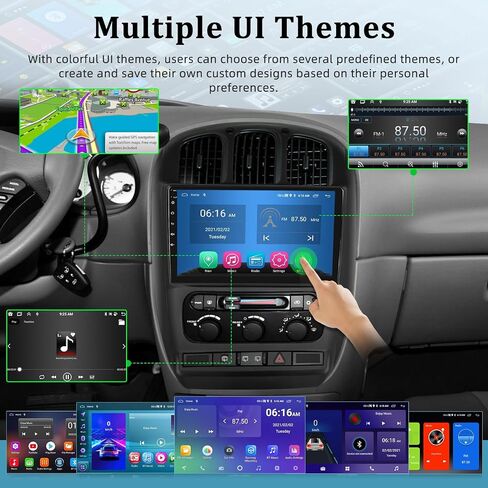 [2+64G] Car Radio for Chrysler Town & Country Dodge Grand Caravan 2001-2007 - Wireless Carplay and Android Auto - 10.1 Inch Touchscreen Android Stereo - Multiple UI/GPS/WiFi + AHD Backup Camera in Saudi Arabia
