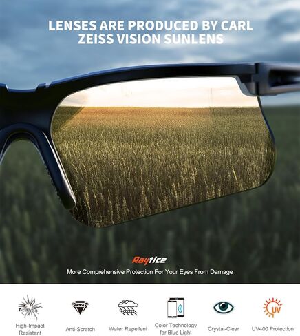 Shooting Glasses Hunting Safety Glasses Eye Protection for Shooting Range Lenses are produced by Carl Zeiss Vision Sunlens-Black in Saudi Arabia