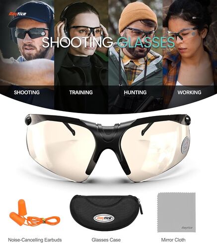 Shooting Glasses Hunting Safety Glasses Eye Protection for Shooting Range Lenses are produced by Carl Zeiss Vision Sunlens-Black in Saudi Arabia