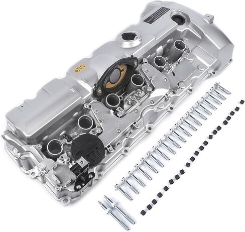 11127552281 N52 Engine Valve Cover with Oil Cap & Gaskets & Bolts Replacement for 2007-2013 BMW N52 E70 E82 E85 E90 E91 Z4 X3 X5 128i 328i 528i GELUOXI in Saudi Arabia