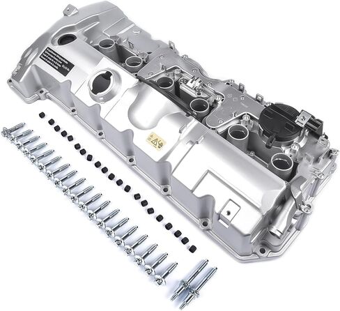 11127552281 N52 Engine Valve Cover with Oil Cap & Gaskets & Bolts Replacement for 2007-2013 BMW N52 E70 E82 E85 E90 E91 Z4 X3 X5 128i 328i 528i GELUOXI in Saudi Arabia
