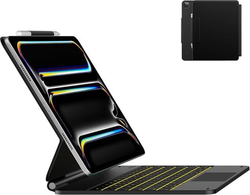 typecase Keyboard Case for iPad Pro 13 M4 2024,Backlit Keyboard Case,Built-in Trackpad,Easy-Set Magnetic Stand,Black in Saudi Arabia