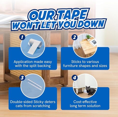 Panther Armor Anti Scratch Furniture Protector, 2X Rolls, Window Sill Protector, Furniture Scratch Guards for Cats, Furniture Protectors from Cats Scratching, 4in x 20ft in Saudi Arabia