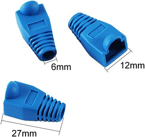 lasenersm 50 قطعة شبكة إيثرنت RJ45 كابل موصل غطاء شبكة كريستال غطاء حماية الرأس الأحذية غطاء رأس كريستال غمد (متعدد الألوان) in Saudi Arabia