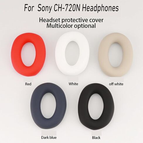 Adhiper Silicone Ear Pads Cover Protector for Sony WH-CH720N Headphone Cushions,Sweat-Proof and Washable Ear Cushions Cover for Sony WH-CH720N/710N/700N Headphone(Black) in Saudi Arabia