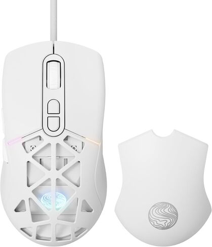 Neptune Blade Ergonomic Lightweight Gaming Mouse | LED Gaming Mouse with Excellent Performance | Wired Gaming Mouse w/USB Windows & MacOS Compatibility | Corded Mouse with Backlight Effects (White) in Saudi Arabia