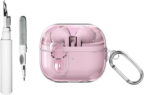[3 in 1] TSVSXS Lock Case Compatible with Samsung Galaxy Buds3 Pro/Galaxy Buds3(2024) with Cleaning Kit & Keychain, Clear Shockproof Wireless Charging Protective Cover in Saudi Arabia