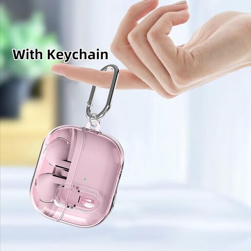 [3 in 1] TSVSXS Lock Case Compatible with Samsung Galaxy Buds3 Pro/Galaxy Buds3(2024) with Cleaning Kit & Keychain, Clear Shockproof Wireless Charging Protective Cover in Saudi Arabia