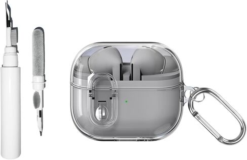 [3 in 1] TSVSXS Lock Case Compatible with Samsung Galaxy Buds3 Pro/Galaxy Buds3(2024) with Cleaning Kit & Keychain, Clear Shockproof Wireless Charging Protective Cover in Saudi Arabia