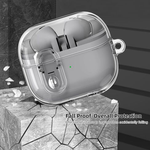 [3 in 1] TSVSXS Lock Case Compatible with Samsung Galaxy Buds3 Pro/Galaxy Buds3(2024) with Cleaning Kit & Keychain, Clear Shockproof Wireless Charging Protective Cover in Saudi Arabia