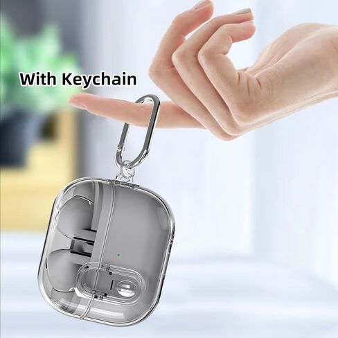 [3 in 1] TSVSXS Lock Case Compatible with Samsung Galaxy Buds3 Pro/Galaxy Buds3(2024) with Cleaning Kit & Keychain, Clear Shockproof Wireless Charging Protective Cover in Saudi Arabia