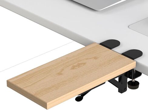 Ergonomic Desk Extension Tray, 75x24cm, Clamp Without Punch, Keyboard Drawer Tray, Computer Armrest Table Stand in Kuwait
