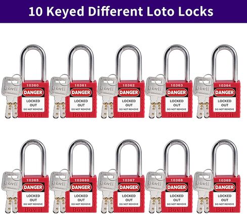 Loto Locks -2 Yellow Lockout Lock，Keyed Different, 2 Keys Per Lock, OSHA Compliant Lockout Lagout Lock. in Saudi Arabia
