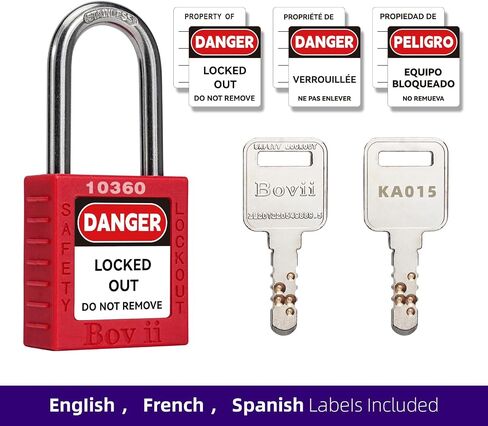 Loto Locks -2 Yellow Lockout Lock，Keyed Different, 2 Keys Per Lock, OSHA Compliant Lockout Lagout Lock. in Saudi Arabia