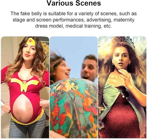 بطن حامل وهمي، لون البشرة بطن وهمي قابل للتنفس من 1 إلى 5 أشهر زي ملء الأداء الخفيف للعروض، والإعلان، ونموذج فستان الأمومة، والتدريب الطبي in Kuwait