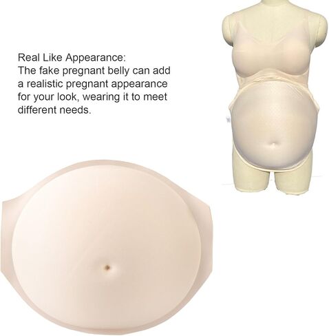 بطن حامل وهمي، لون البشرة بطن وهمي قابل للتنفس من 1 إلى 5 أشهر زي ملء الأداء الخفيف للعروض، والإعلان، ونموذج فستان الأمومة، والتدريب الطبي in Kuwait