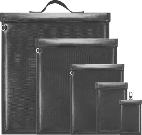 4 Pack Faraday Bags, Faraday Bag for Laptops & Tablets & Phones & Car Keys, Anti-Tracking Faraday Key Fob Protector, Waterproof & Fireproof Faraday Bag (2000℉), RFID Signal Blocker Faraday Pouch in Kuwait