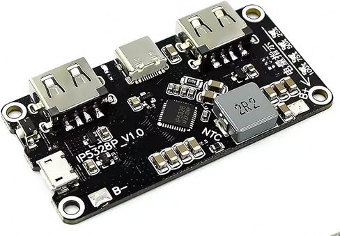 2 قطعة IP5328P بطارية USB مزدوجة باور بانك ثنائي الاتجاه 18 وات وحدة شحن سريع اللوحة الأم للطاقة المتنقلة 3.7 فولت إلى 5 فولت 9 فولت 12 فولت جهد معزز QC3.0 FCP AFC MET SFCP شحن سريع من النوع C in Kuwait