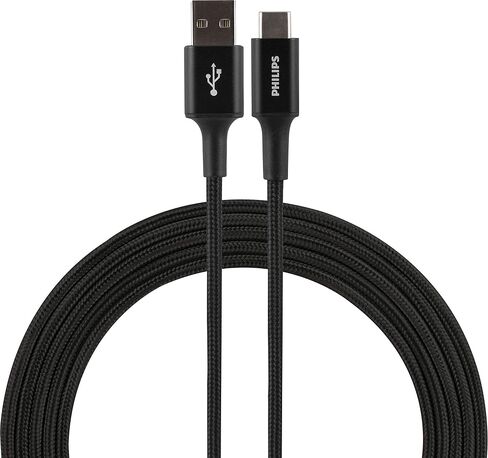 Philips Wall Charger Charging Kit, 2 Port, 12W, USB-A to Lightning Cable, for iPhone 12/11/Pro/Max/XS/XR/X/8, Ipad Pro, Samsung Galaxy S21/S10/S9/Plus, Google Pixel 5/C/3/2/XL, Black, DLP6212V/37 in Saudi Arabia