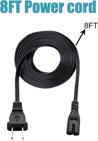 استبدال سلك الطاقة لوحدة التحكم Sega Saturn MK-80000A HST-3200 HST-3220 Dreamcast HKT-3000 HKT-3020 8ft 2 Prong AC كابل سلك الطاقة in Saudi Arabia