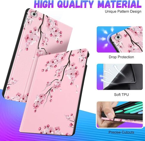 for Apple iPad Mini 5/4/3/2/1 Case for iPad Mini 5th/4th/3rd/2nd/1st Generation Case Kids Cute Kawaii Folio Women Teen Girls Girly Flower Design Cover for iPad Mini 7.9 Inch Case in Saudi Arabia