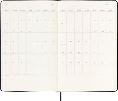 Moleskine Classic 18 Month 2024-2025 Weekly Planner, Hard Cover, XL (7.5" x 10"), Black, 208 pages in Kuwait