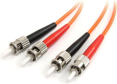 StarTech.com 1m Fiber Optic Cable - Multimode Duplex 62.5/125 - LSZH - ST/SC - OM1 - ST to SC Fiber Patch Cable (FIBSTSC1), Orange in Kuwait