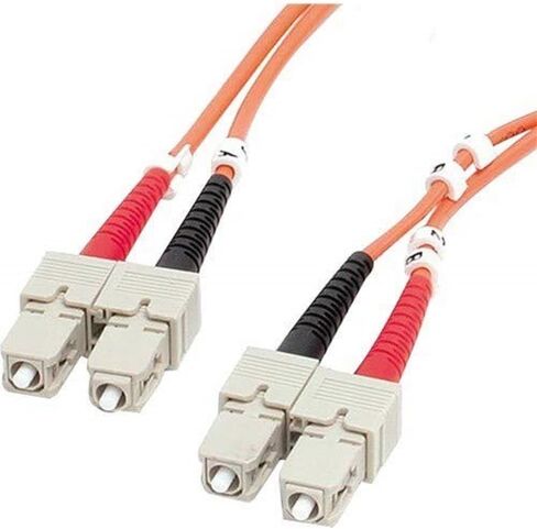 StarTech.com 1m Fiber Optic Cable - Multimode Duplex 62.5/125 - LSZH - ST/SC - OM1 - ST to SC Fiber Patch Cable (FIBSTSC1), Orange in Kuwait
