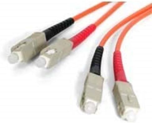 StarTech.com 1m Fiber Optic Cable - Multimode Duplex 62.5/125 - LSZH - ST/SC - OM1 - ST to SC Fiber Patch Cable (FIBSTSC1), Orange in Kuwait