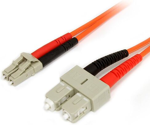 StarTech.com 1m Fiber Optic Cable - Multimode Duplex 62.5/125 - LSZH - ST/SC - OM1 - ST to SC Fiber Patch Cable (FIBSTSC1), Orange in Kuwait