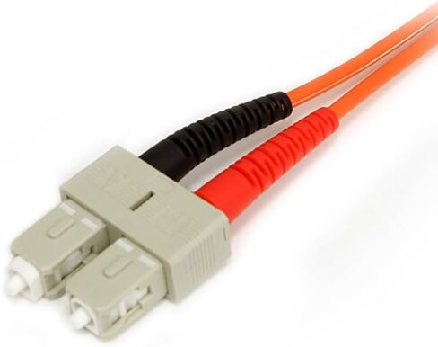 StarTech.com 1m Fiber Optic Cable - Multimode Duplex 62.5/125 - LSZH - ST/SC - OM1 - ST to SC Fiber Patch Cable (FIBSTSC1), Orange in Kuwait