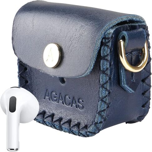 AirPod Case for AirPods Pro & AirPods 3rd Generation, AirPod Pro case & AirPods 3rd Generation Case for Women, Gen Leather Air pod case with Keychain, Girls Holiday Birthday Gifts - Blue in Saudi Arabia