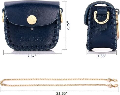 AirPod Case for AirPods Pro & AirPods 3rd Generation, AirPod Pro case & AirPods 3rd Generation Case for Women, Gen Leather Air pod case with Keychain, Girls Holiday Birthday Gifts - Blue in Saudi Arabia