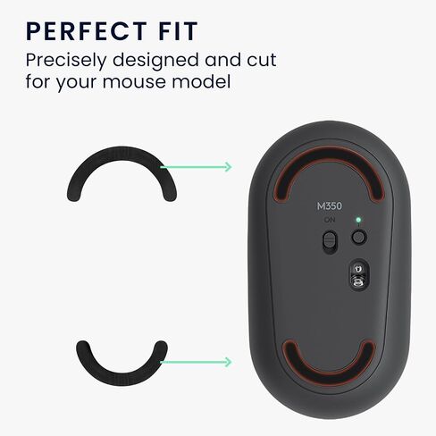 kwmobile Mouse Feet Replacement Compatible with Logitech Pebble Mouse Computer Mouse Skates Sticker - Black in Saudi Arabia