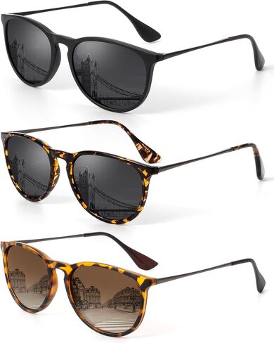 KALIYADI Sunglasses Womens Polarized Womens-Sunglasses: Trendy Sun Glasses with UV400 Retro Style for Party Beach Shopping in Kuwait