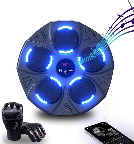 Smart Music Boxing Machine, Boxing Machine Wall Mounted Music with Gloves, Boxing Music Workout Machine for Home, Indoor and Gym in Saudi Arabia