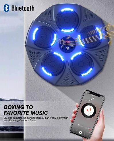 Smart Music Boxing Machine, Boxing Machine Wall Mounted Music with Gloves, Boxing Music Workout Machine for Home, Indoor and Gym in Saudi Arabia