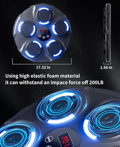 Smart Music Boxing Machine, Boxing Machine Wall Mounted Music with Gloves, Boxing Music Workout Machine for Home, Indoor and Gym in Saudi Arabia