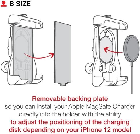 حامل ذاكرة الوصول العشوائي سريع الإمساك مع كرة للهواتف المتوافقة مع Apple MagSafe RAM-HOL-UN15WBU مع كرة مقاس B 1 بوصة in Kuwait