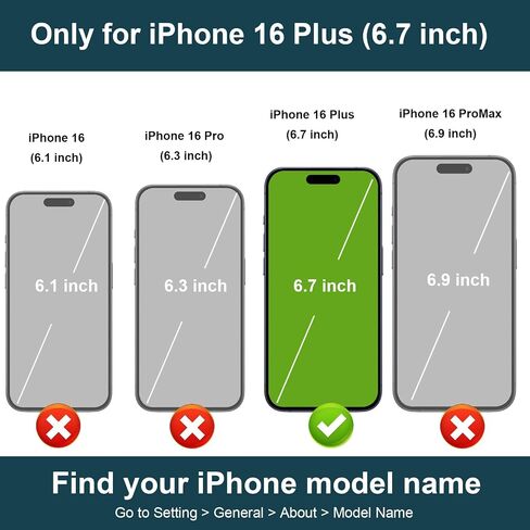 Folosu Compatible with iPhone 16 Plus Case Wallet with Card Holder, 360°Rotation Finger Ring Holder Kickstand, RFID Blocking Leather Protective Double Buttons Shockproof Cover 6.7 Inch Black in Saudi Arabia