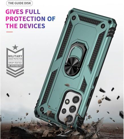 for Samsung A53 5G Case, Galaxy A53 5G Case with HD Screen Protector, [Military Grade 16ft. Drop Tested] Ring Shockproof Protective Phone Case for Samsung Galaxy A53 5G,Blue in Saudi Arabia