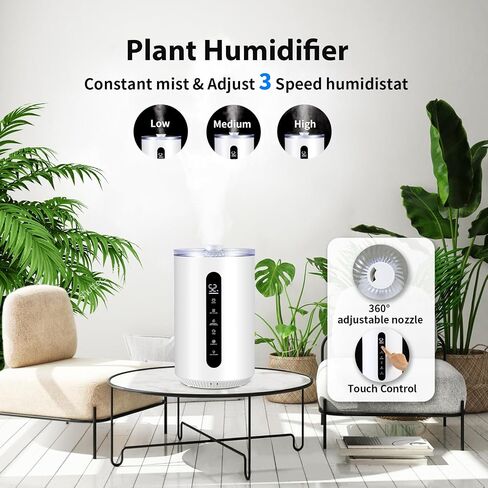 Tower Humidifiers for Large Room,Hioo 6.6L 1.74Gal Topfill Ultrasonic Warm and Cool Mist Air Humidifier for Bedroom with 8H Timer 360° Nozzle Adjustable Humidistat Night Light for Nursery Home Plant in Saudi Arabia