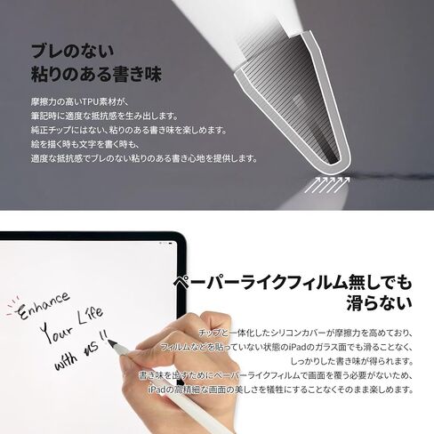 نصيحة Apple Pencil - iPad نصيحة Apple Pencil الكل في واحد - استمتع بتجربة كتابة هادئة وغير قابلة للانزلاق. تي بي يو أبيض in Kuwait