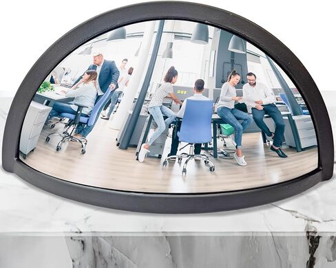 ملحقات حجرة جرة مرآة للمكتب من Skywin - مرآة مكتب بغطاء فضي لمرآة حجرة جرة المكتب لترى خلفك - جرة عملية 2 في 1 للتخزين وإكسسوارات مكتب مرآة المقصورة، جمالية in Kuwait