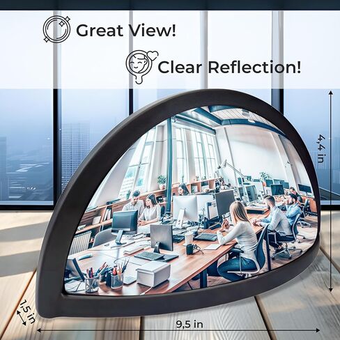 ملحقات حجرة جرة مرآة للمكتب من Skywin - مرآة مكتب بغطاء فضي لمرآة حجرة جرة المكتب لترى خلفك - جرة عملية 2 في 1 للتخزين وإكسسوارات مكتب مرآة المقصورة، جمالية in Kuwait