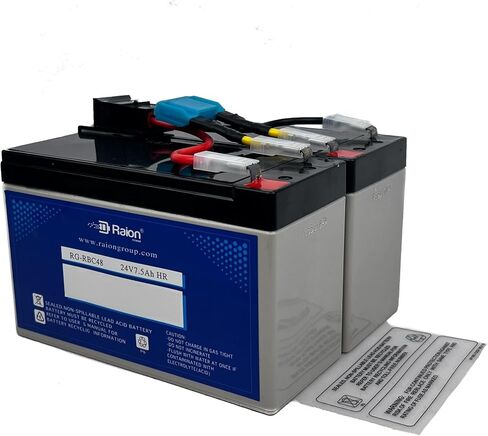 بطارية UPS بديلة مطورة 24 فولت 7.5 أمبير في الساعة RBC48 لـ SMT750، SMT750C، SMT750CUS، SMT750US، SUA750ICH، SUA750IX38، وSUA750US in Saudi Arabia