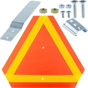 Slow Moving Vehicle Triangle Sign Mounting Kit, Slow Moving Vehicle SMV Sign Mounting Kit, Includes 1 Tractor Bracket, 1 Sign Bracket, 4 Nuts and 4 Bolts
