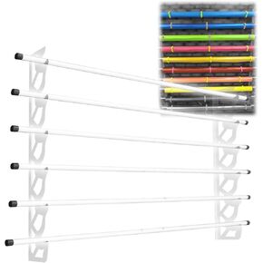 EZAUTOWRAP Bracket + Tube Hold 6 Rolls Media Storage Auto Car Vinyl Wrap Fabric Decal Holder Graphic Wall Rack Mount for 60" Long