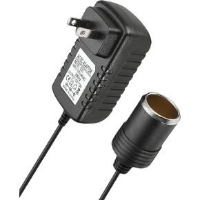 Cigarette Lighter Adapter,AC to DC Converter,Car Accessories DC to AC Converter,Car Plug to Wall Plug Adapter,100-240V to 12V 2A 24W Car Cigarette Lighter Socket for Most Vehicle Power Devices
